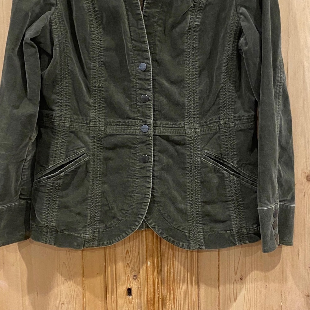 Coldwater Creek Women's Green Corduroy Jacket Size 12 - Picture 3 of 5